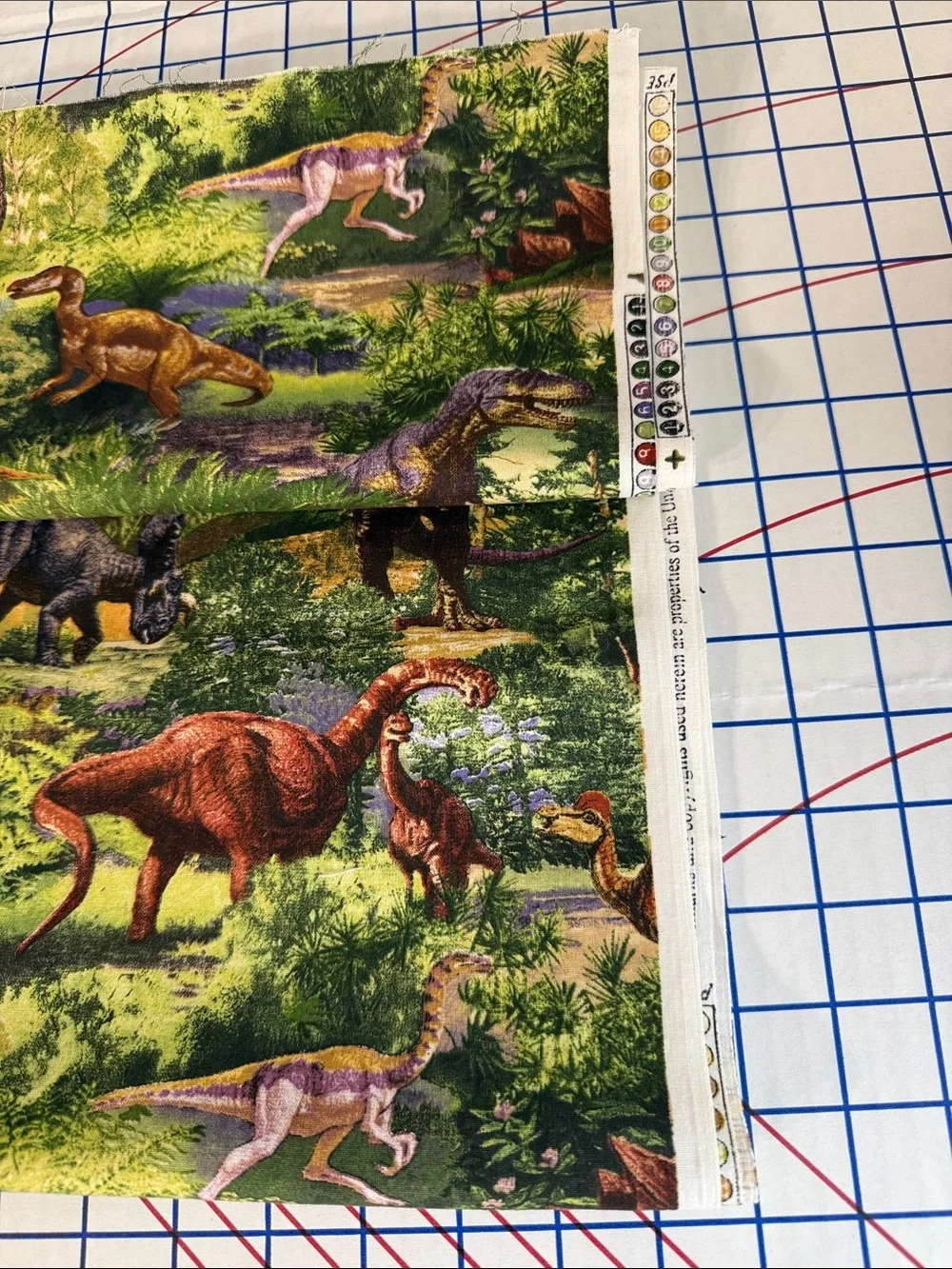 Vintage VIP Cranston Dinosaur Fabric 2¾ Yards Medium Weight Cotton Decor